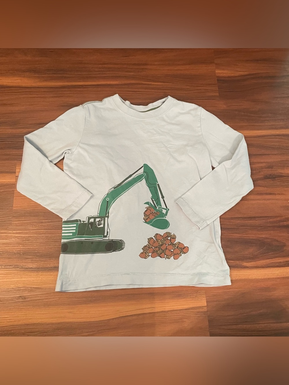 Hanna Andersson Long-Sleeve Excavator Squirrel Graphic Tee